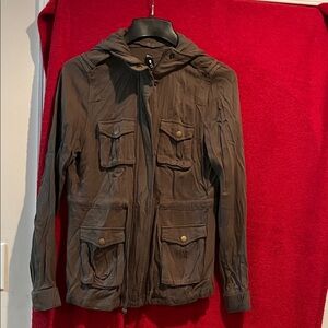 Design Lab Lord & Taylor Brown Military Jacket